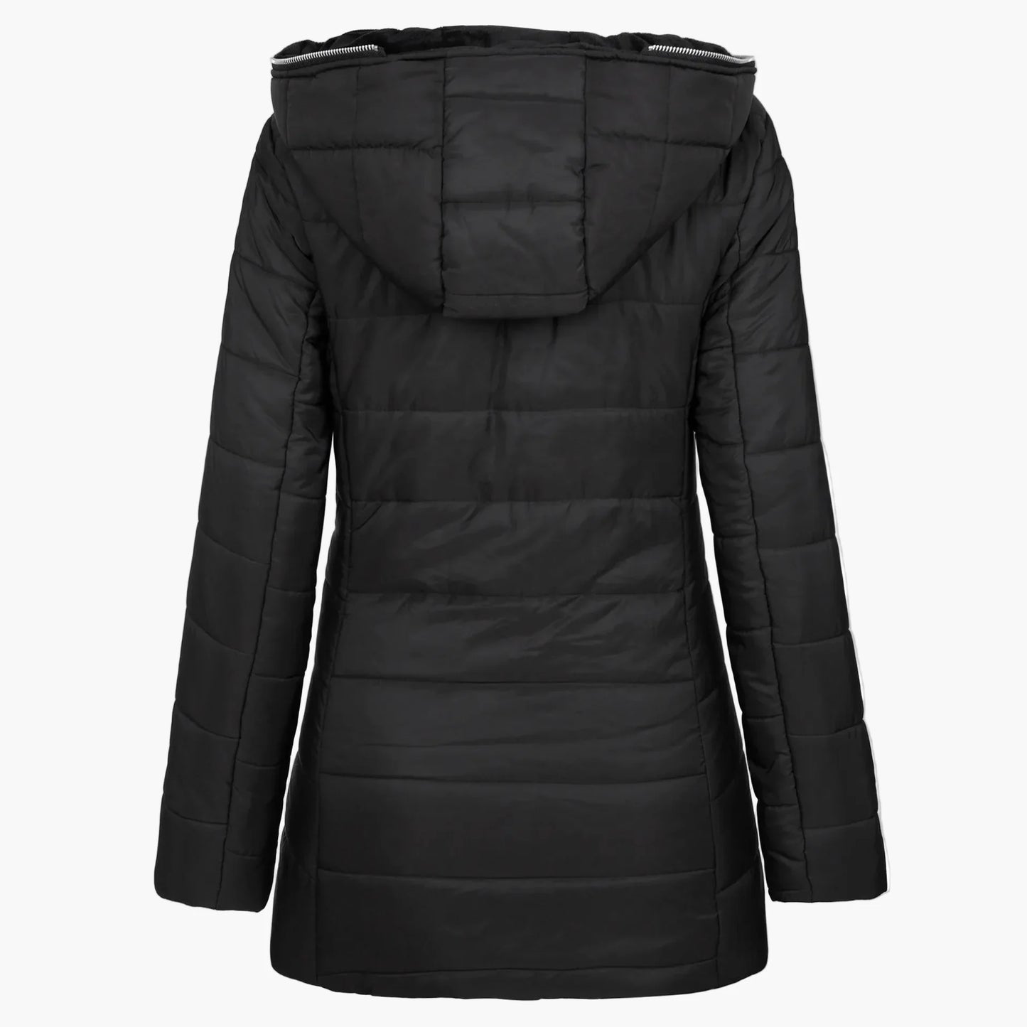 Damen Winterjacke mit Kapuze – Modische Steppjacke mit Fleecefutter und Reißverschluss, ideal für Outdoor und Alltag