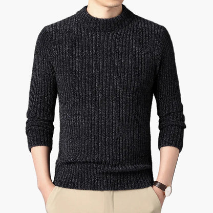Herren Strickpullover mit Stehkragen – Klassischer Freizeit-Look für Herbst und Winter