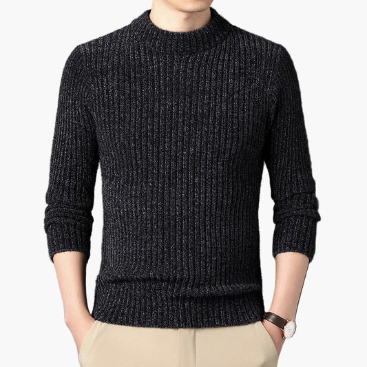 Herren Strickpullover mit Stehkragen – Klassischer Freizeit-Look für Herbst und Winter
