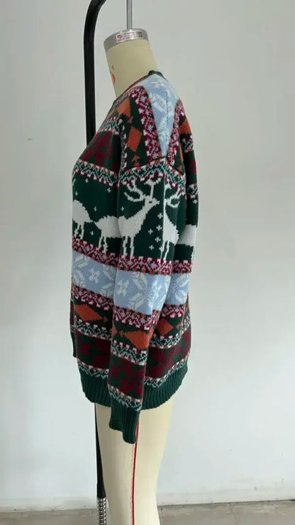 Eliane - Hässlicher Weihnachtspulli - Winterpullover mit Allover-Print