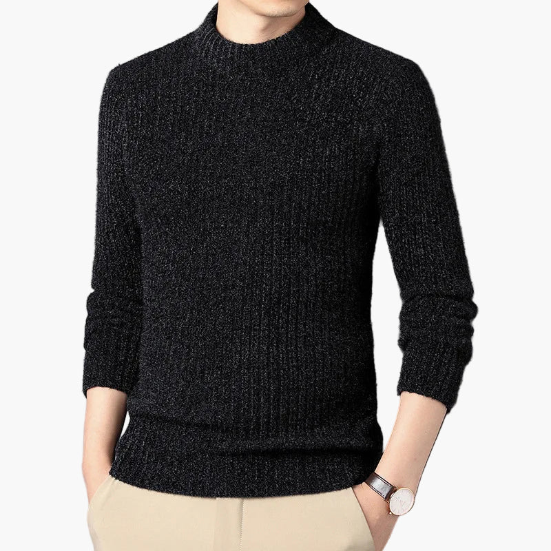 Herren Strickpullover mit Stehkragen – Klassischer Freizeit-Look für Herbst und Winter