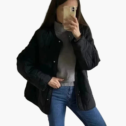 Damen Steppjacke Casual Übergangsjacke mit Rundhalsausschnitt – Stilvoll und vielseitig für Alltag und Outdoor
