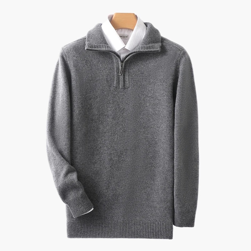 Herren Strickpullover mit Reißverschluss – Klassischer Halbzip für Business & Freizeit