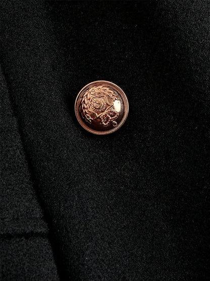 Damen Kapuzenmantel im Vintage-Stil mit doppellagiger Knopfleiste – Eleganter Wintermantel für Alltag und besondere Anlässe