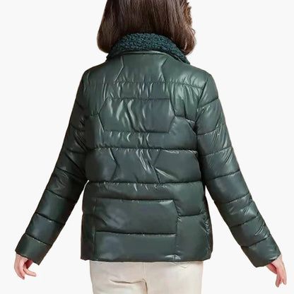 Damen Steppjacke mit Teddykragen – Elegante Winterjacke für Alltag und Freizeit