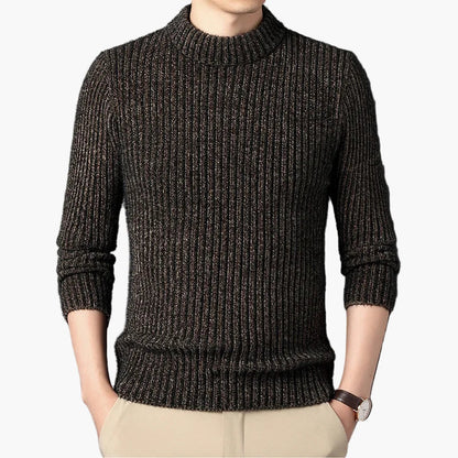 Herren Strickpullover mit Stehkragen – Klassischer Freizeit-Look für Herbst und Winter