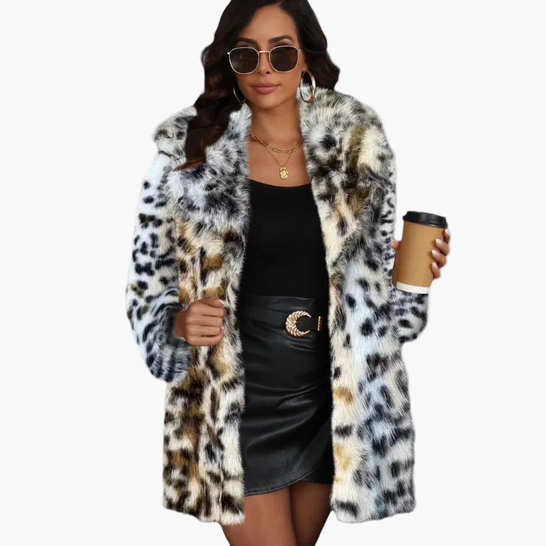 Damen Faux-Fur Mantel – Eleganter Winter Kunstpelz Kurzmantel für stilvolle Outfits