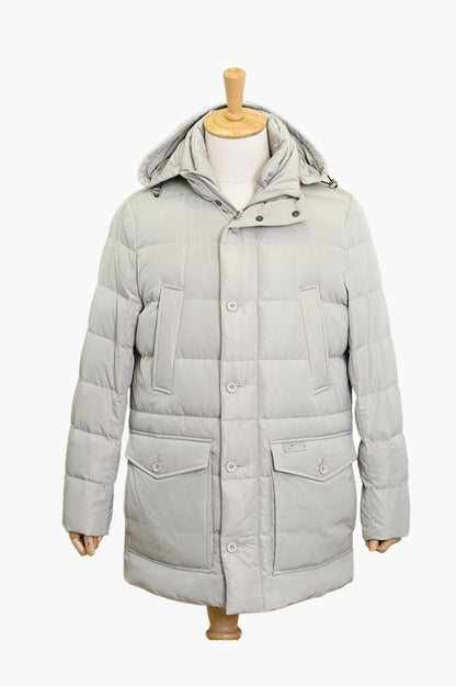 Herren Winter Steppmantel mit Kapuze – Eleganter Outdoor-Parka für kalte Tage