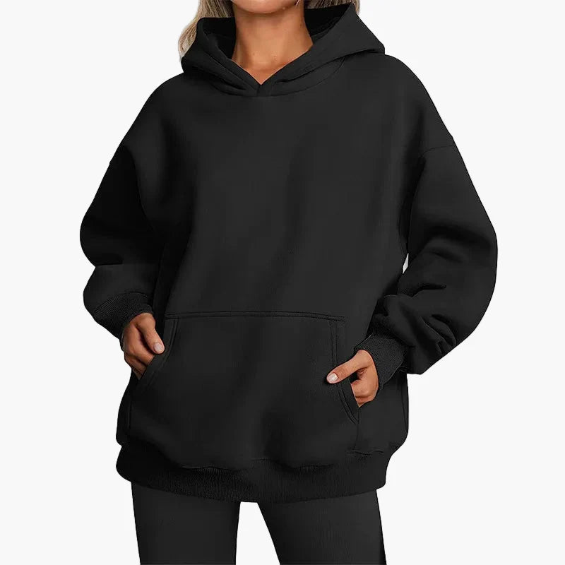 Damen Oversize Kapuzenpullover Freizeit Hoodie Basic