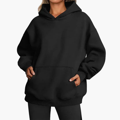 Damen Oversize Kapuzenpullover Freizeit Hoodie Basic