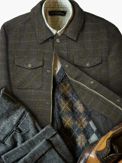 Herren Wolljacke im Vintage-Stil für Freizeit und Alltag