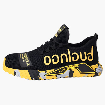 Herren Arbeitsschuhe Sicherheits Sneaker mit Stahlkappe – Atmungsaktive und Leichte Berufsschuhe für Baustelle & Outdoor