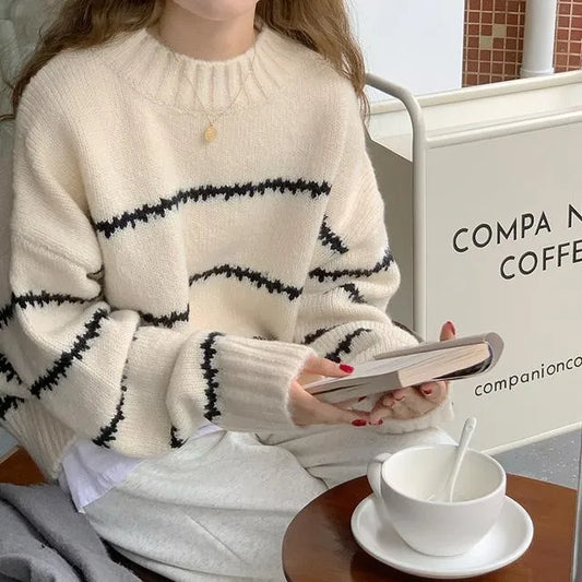 Bente – Locker gestreifter Pullover für Herbst und Winter