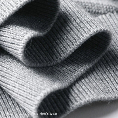 Herren Strickpullover mit gestreiftem Hemdkragen – Stilvoller Freizeitpullover im Schichten-Look