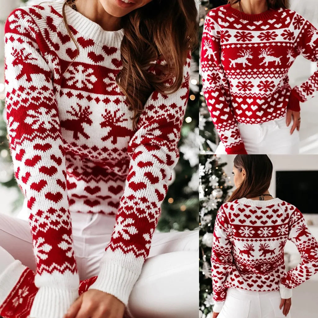 Clara - Hässlicher Weihnachtspulli - Weihnachtsstrickpullover für Damen