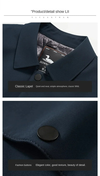 Herren Steppmantel – Eleganter Business- und Freizeitmantel mit gesteppter Innenfütterung