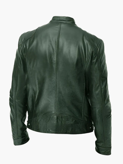 Herren Lederjacke im Biker-Stil – Klassische Allrounder Jacke für Freizeit und Alltag