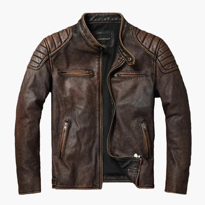 Herren Bikerjacke im klassischen Look – schlanke Passform für stilvolle Freizeit- und Motorrad-Outfits