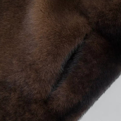 Damen Langer Kunstfell-Mantel – Eleganter Winter Trenchcoat für stilvolle Outfits