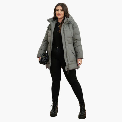 Damen Winter Steppjacke mit Kapuze – Komfortabler, modischer Outdoor-Parka für kalte Tage, Plus Size