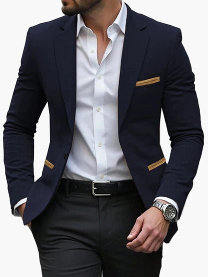 Herren Business Casual Blazer – Moderner Einreiher Sakko für Büro & Freizeit