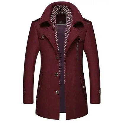 Herren Klassischer Wintermantel – Eleganter Business Trenchcoat für Alltag und Büro