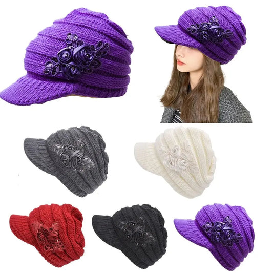 Lena - Damen Mütze - Dickes Strickdesign mit Ohrenschutz, winddicht