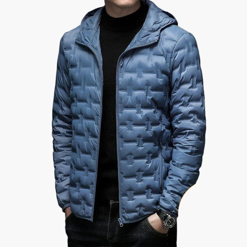 Herren Daunenjacke für Winter Outdoor & Freizeit – Leichte Steppjacke mit Kapuze