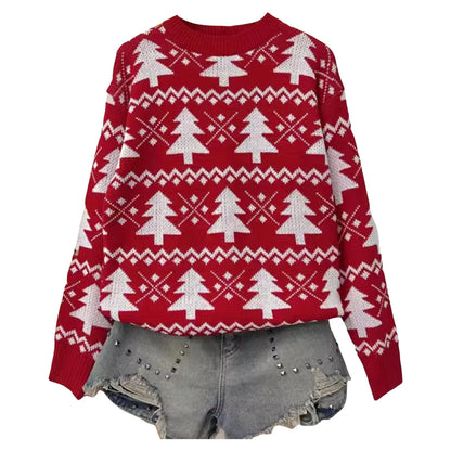 Natalia - Hässlicher Weihnachtspulli - Weihnachtlicher Tannenbaum Pullover