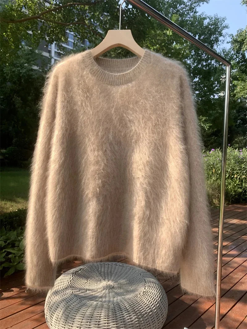 Damen Oversize Kuschel-Pullover im lässigen Stil – Ideal für Herbst und Winter