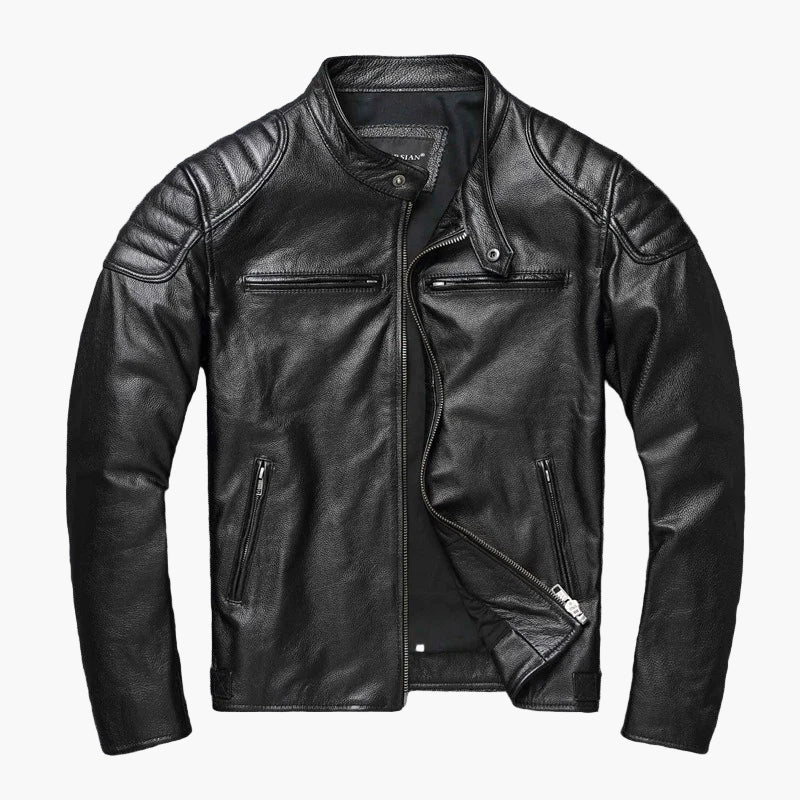Herren Bikerjacke im klassischen Look – schlanke Passform für stilvolle Freizeit- und Motorrad-Outfits