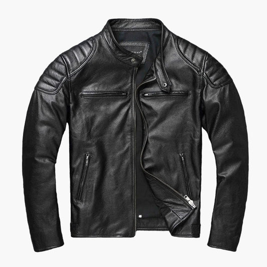 Herren Bikerjacke im klassischen Look – schlanke Passform für stilvolle Freizeit- und Motorrad-Outfits