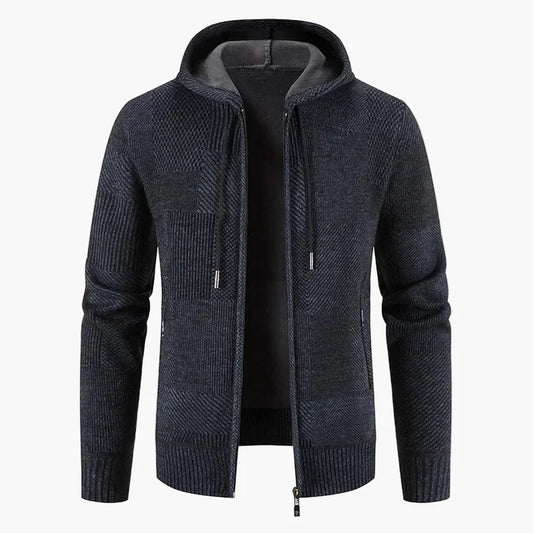 Herren Strickjacke mit Kapuze – Modische Winterjacke für Freizeit & Alltag