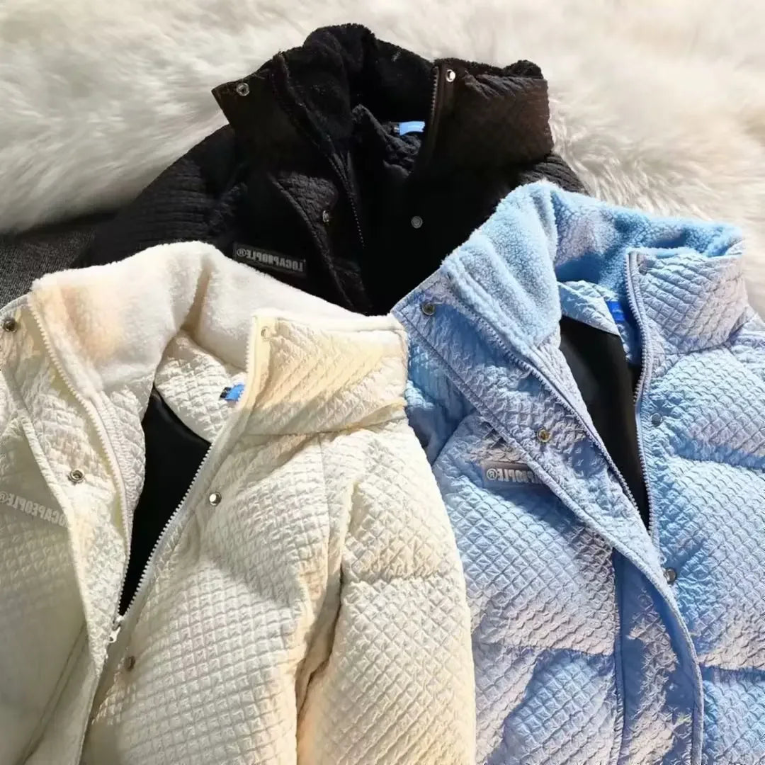 Damen & Herren Steppjacke Casual Trend mit Stehkragen – Winter Warm Baumwolljacke für Paare