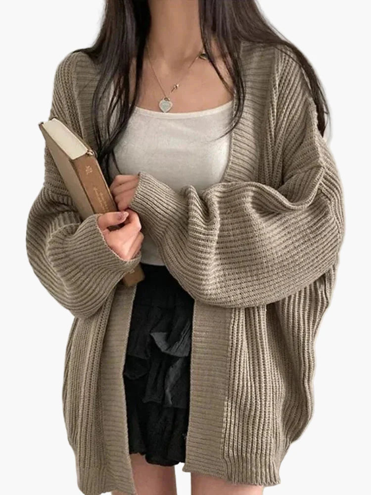 Damen Strick-Cardigan Oversized – Lässig & Bequem für Alltag und Freizeit