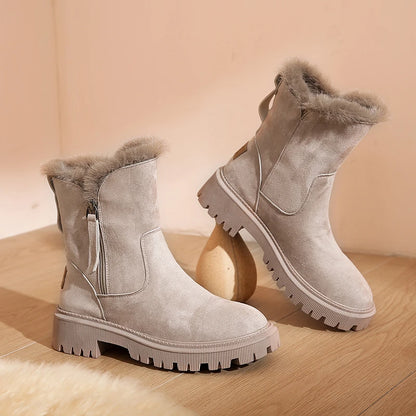 Elena - Damen-Winterstiefeletten - Stilvolle, warme Schneestiefel mit Plüsch