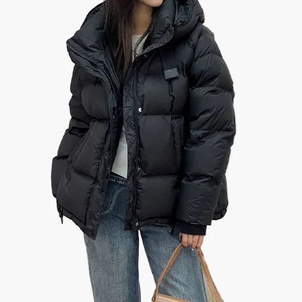 Damen Winter Steppjacke mit Kapuze – Modischer Outdoor Puffer Mantel für Alltag & Freizeit