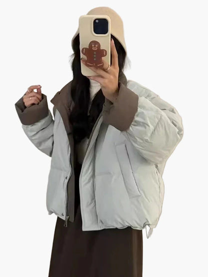 Damen Winter Steppjacke im Oversize Stil – Lässige Outdoor Pufferjacke für Alltag & Freizeit