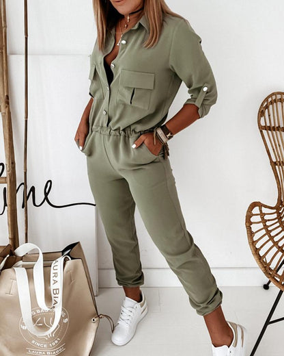 Damen Jumpsuit Freizeitmode mit sportlichem Stil – Eleganter Overall für Alltag und Ausgehen