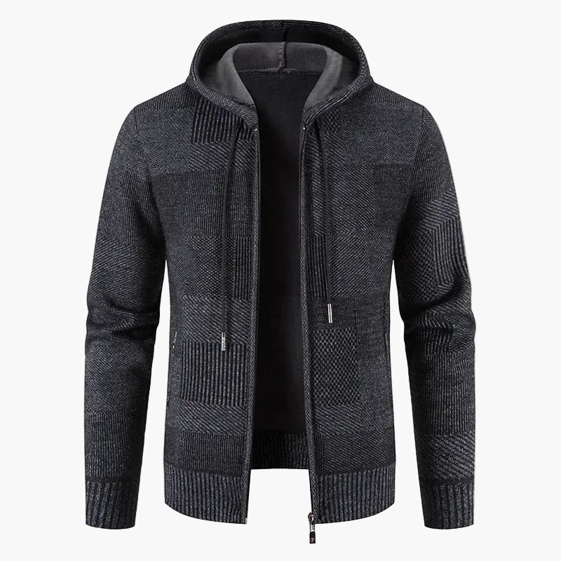Herren Strickjacke mit Kapuze – Modische Winterjacke für Freizeit & Alltag