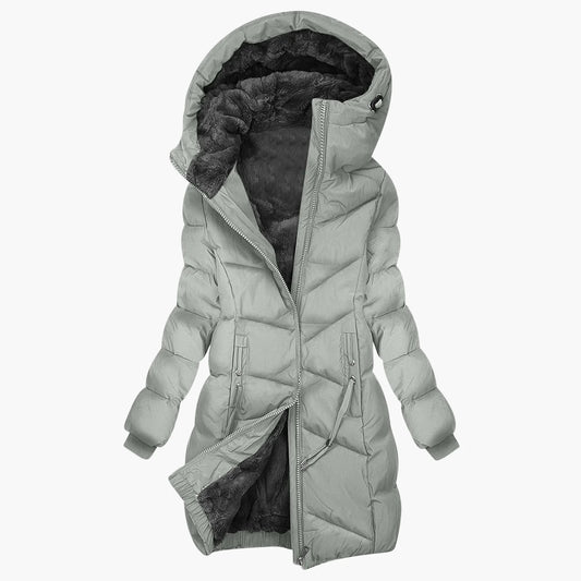 Damen Winter Steppmantel mit Kapuze – Warme, Winddichte Daunenjacke für Alltag & Outdoor