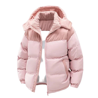 Herren Winter Steppjacke mit Kapuze – Freizeit Warme Outdoorjacke