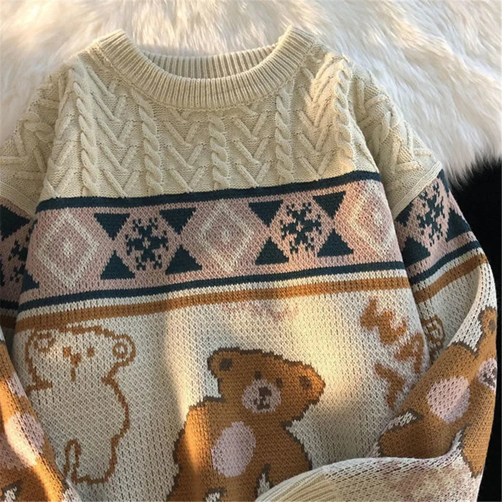 Elena - Hässlicher Weihnachtspulli - Niedlicher Bärenpullover für Paare