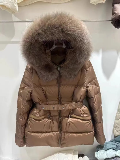 Mila – Luxuriöse Damen-Winterjacke mit Kunstfellkapuze