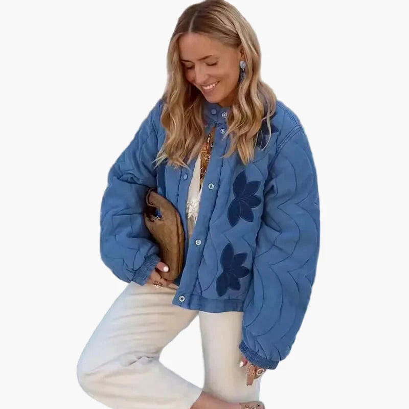 Damen Steppjacke im Boho-Stil – Modische Übergangsjacke für Freizeit und Alltag