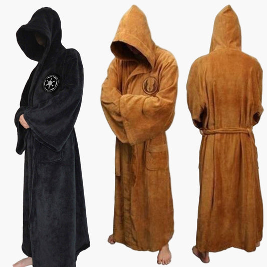 Herren Bademantel mit Kapuze – Star Wars Cosplay Stil, perfekt für Zuhause & Entspannung