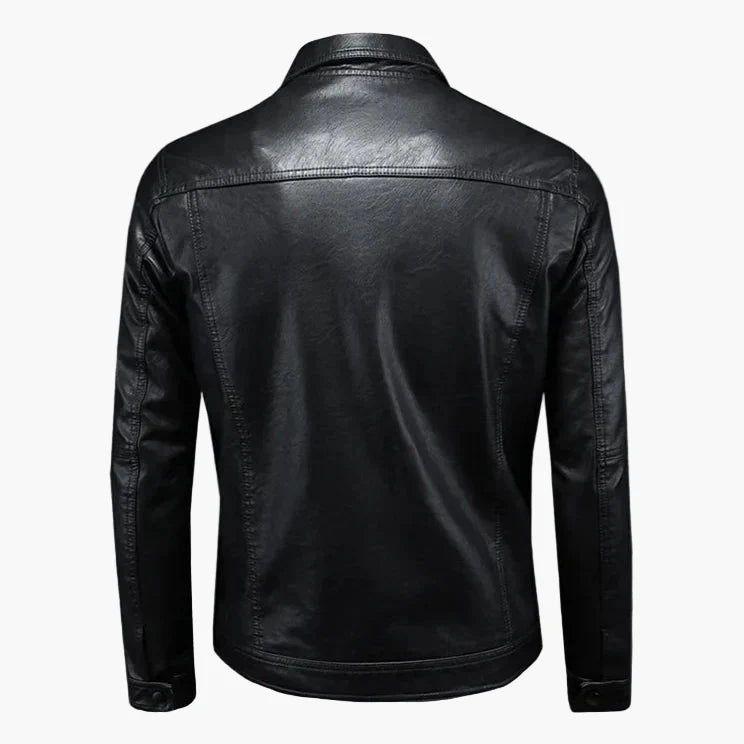 Herren Lederjacke Moto-Stil – Elegante Übergangsjacke für Freizeit & Alltag