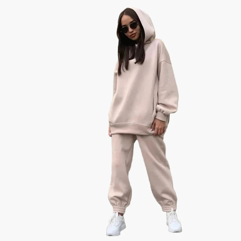 Damen Oversize Hoodie und Jogginghose Set – Lässiger Zweiteiler für Freizeit und Sport