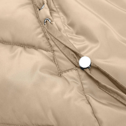 Damen Winter Steppmantel mit Kapuze – Warme, Winddichte Daunenjacke für Alltag & Outdoor
