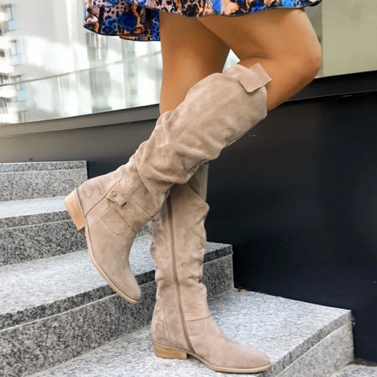 Damen Overknee Stiefel im Casual-Look für Alltag und Freizeit